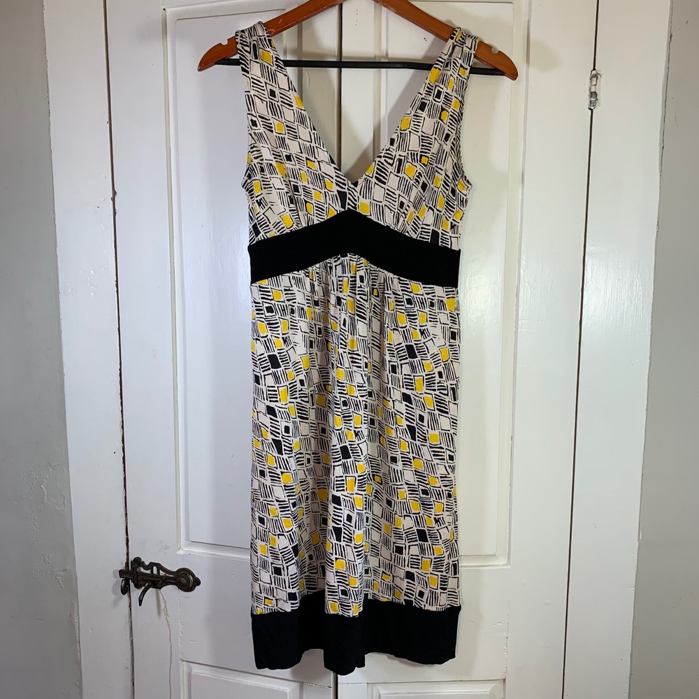Diane‎ von Furstenberg Silk Dress Sleeveless Geometric Print Size 2 DVF